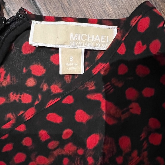 Micheal Kors red flowy aline dress size 8 - Picture 3 of 8